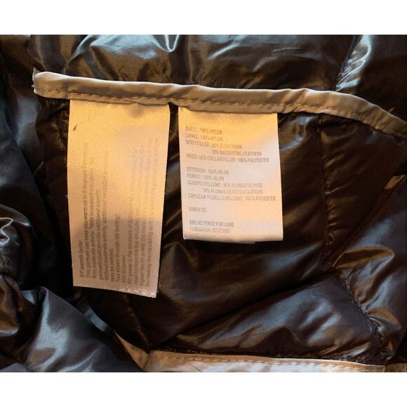 Andrew Marc Loden packable puffer DOWN Shiny Black Long Coat Jacket sz XS - Picture 7 of 10